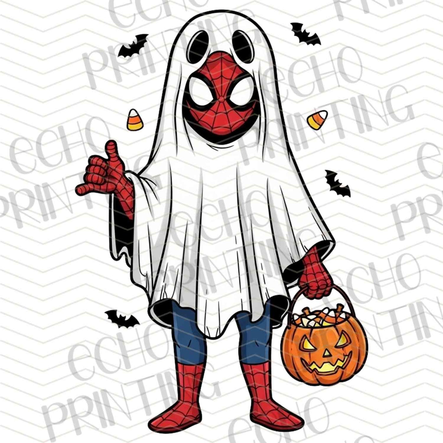 HLW 1071 – SPIDER HERO IN GHOST COSTUME