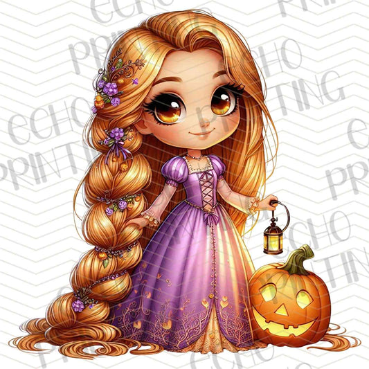 HLW 1110 – PURPLE DRESS FAIRYTALE GIRL WITH PUMPKIN
