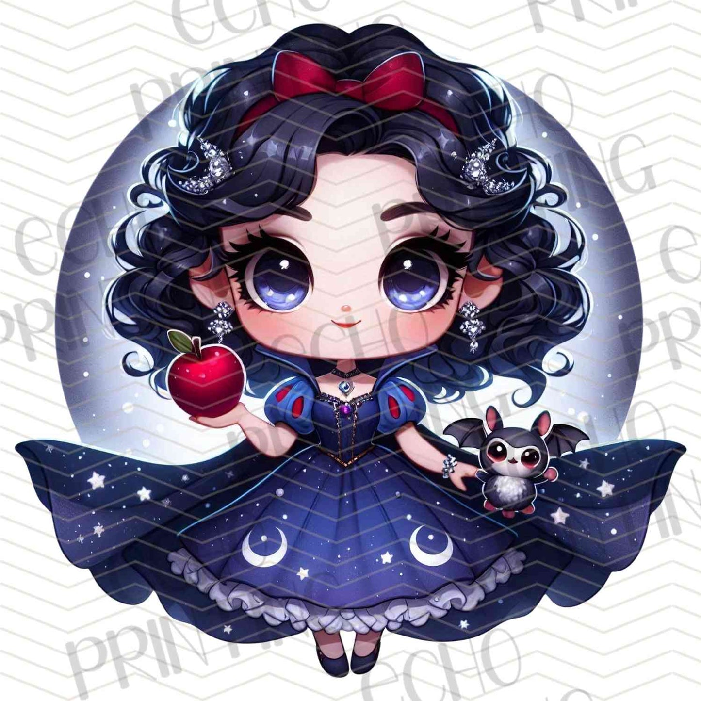 HLW 1112 – DARK DRESS FAIRYTALE GIRL WITH BIG BOW