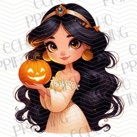 HLW 1117 – BLACK HAIR GIRL WITH JACK O’LANTERN
