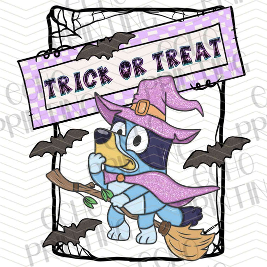 HLW 1137 – TRICK OR TREAT SIGN WITH CUTE DOG