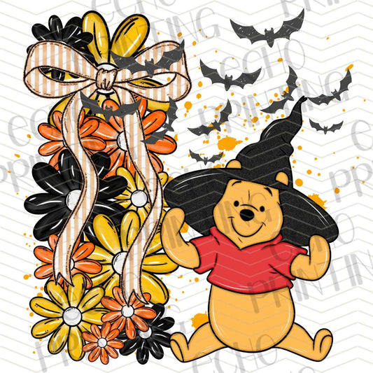 HLW 1139 – TRICK OR TREAT SIGN WITH BEAR CHARACTER