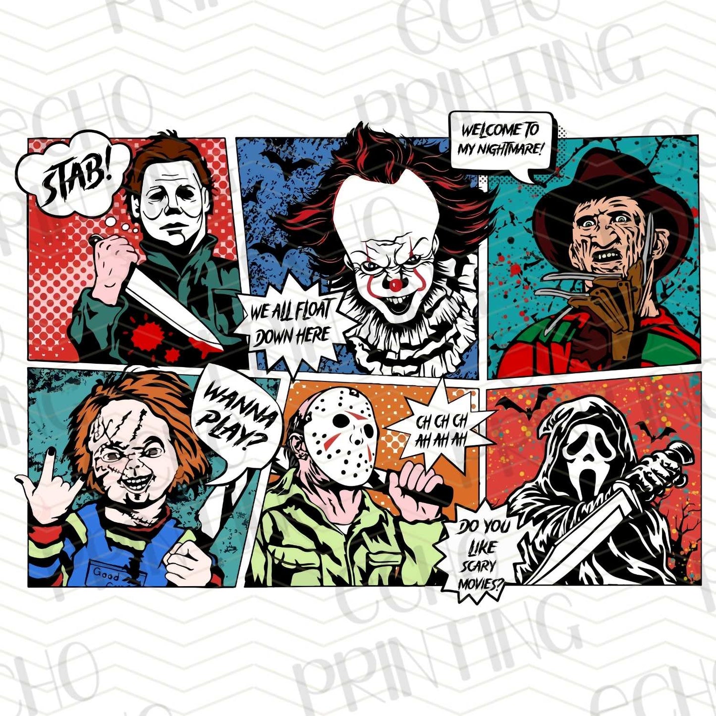 HLW 114 - HORROR MOVIE SLASHER COMIC PAGE