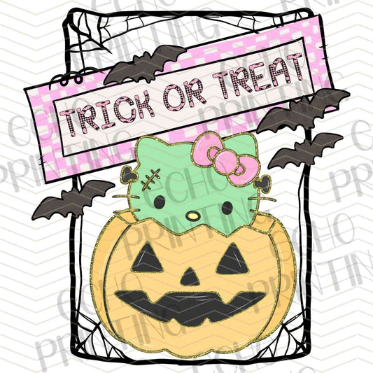 HLW 1141 – PUMPKIN FACE WITH FLOWERS AND SIGN