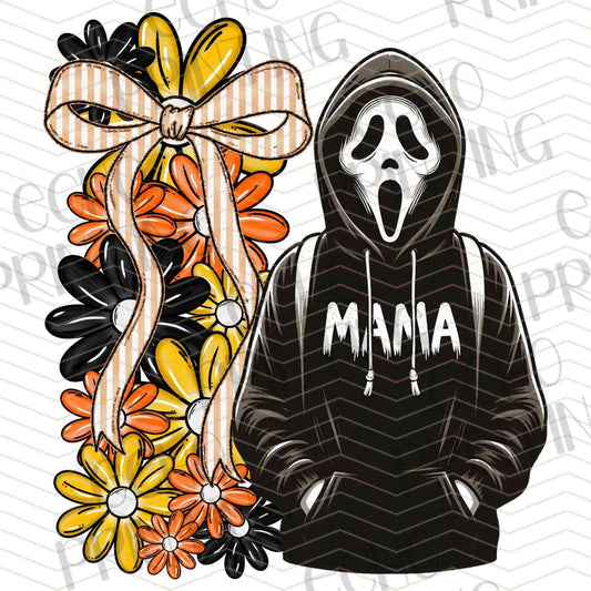 HLW 1143 – SCREAM MASK WITH FLOWERS AND MAMA TEXT