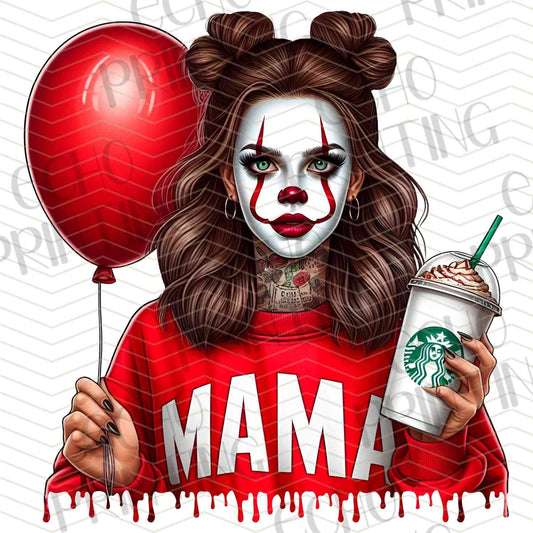 HLW 1159 – CREEPY BEAR WITH BALLOON AND MAMA TEXT