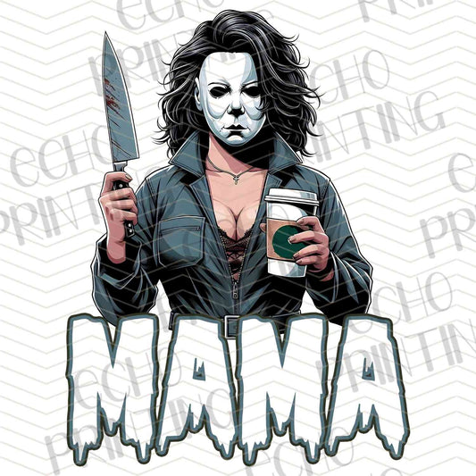 HLW 1165 – KNIFE HOLDING CHARACTER WITH MAMA TEXT