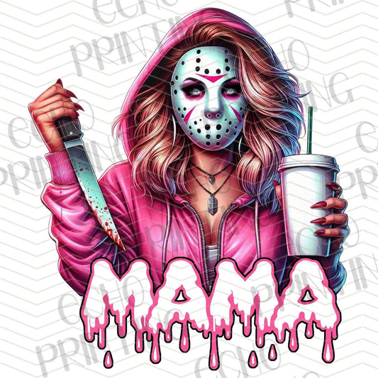 HLW 1169 – BLUE HAIR GIRL WITH CUP AND MAMA TEXT