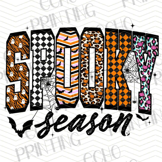 HLW 1176 – SPOOKY SEASON LEOPARD PRINT TEXT