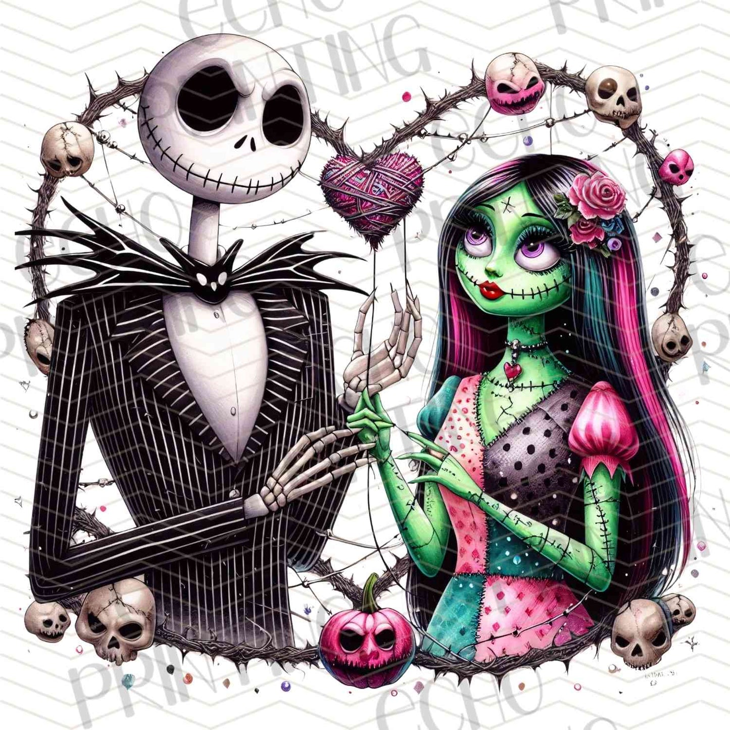 HLW 1210 – SKELETON COUPLE LOVE HALLOWEEN