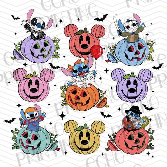 HLW 1220 – COLORFUL HALLOWEEN PUMPKIN FACES