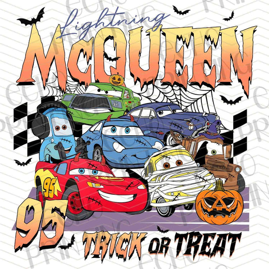 HLW 1222 – RED RACE CAR HALLOWEEN CHECKERED FLAG