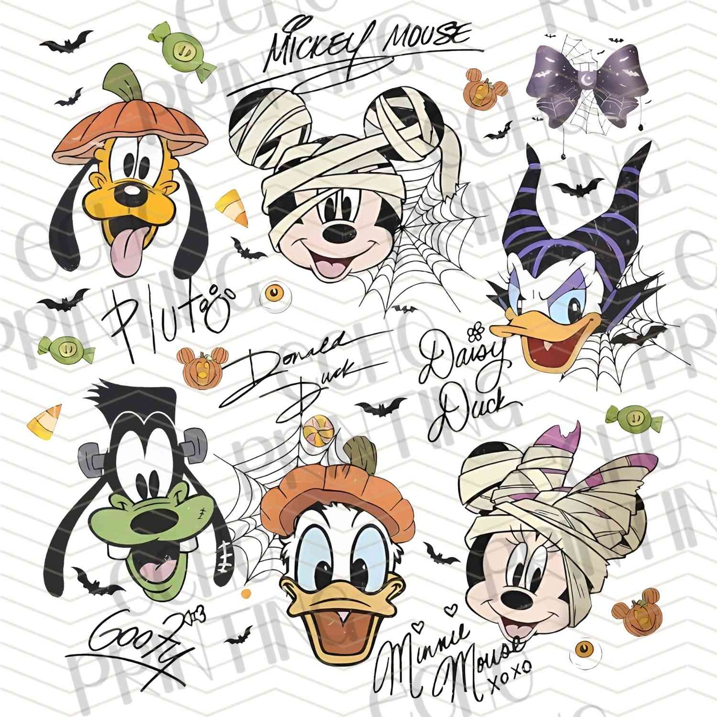 HLW 1238 – VINTAGE HALLOWEEN CHARACTER DOODLES