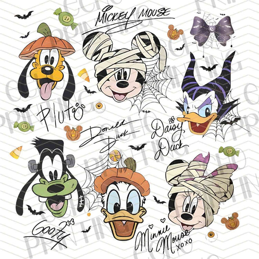 HLW 1238 – VINTAGE HALLOWEEN CHARACTER DOODLES