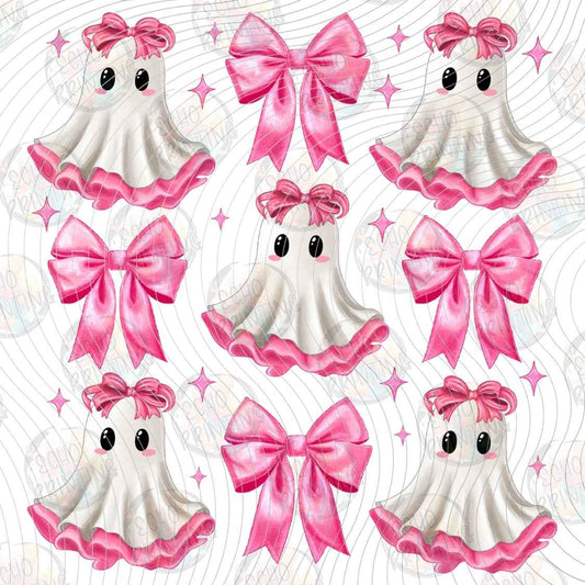 HLW 1428 - PINK GHOST BOW PATTERN
