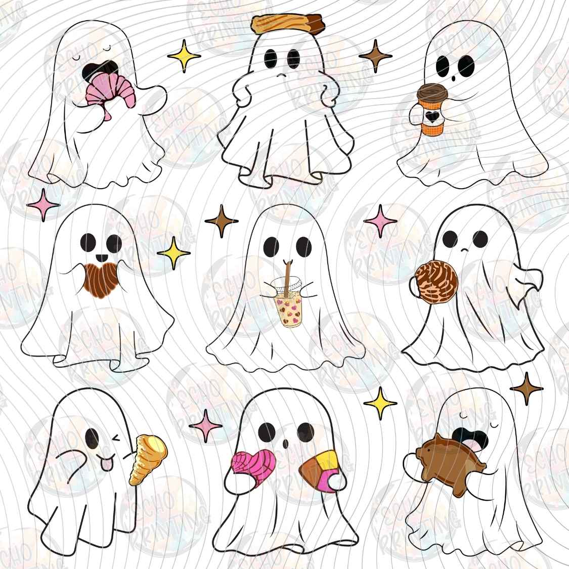 HLW 1514 - CUTE GHOSTS HALLOWEEN PATTERN