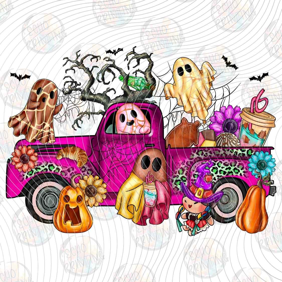 HLW 1533 - HALLOWEEN GHOST TRUCK STYLE