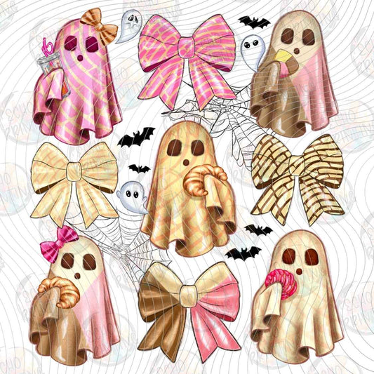 HLW 1535 - PASTEL HALLOWEEN GHOST BOWS