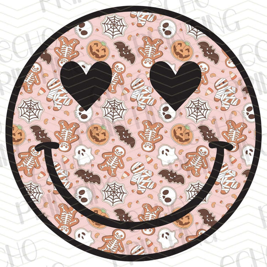 HLW 156 - SMILEY FACE WITH FALL COOKIE PATTERN