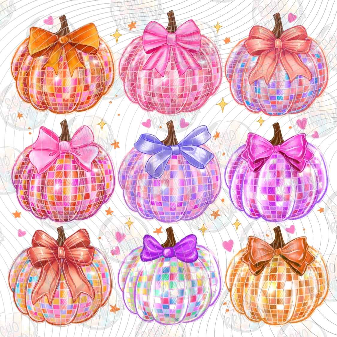 HLW 1560 - GLITTER PUMPKIN BOWS