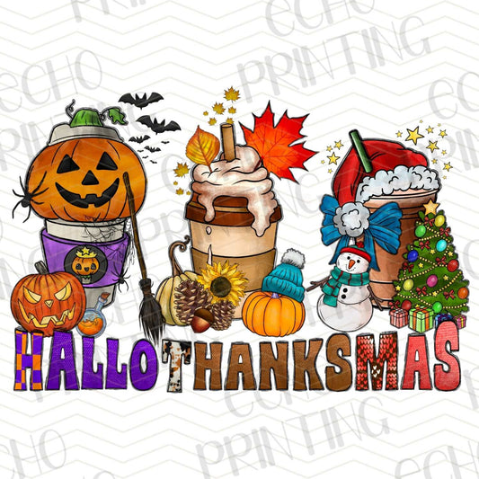 HLW 157 - HALLOTHANKSMAS CELEBRATION PUMPKIN AND SANTA
