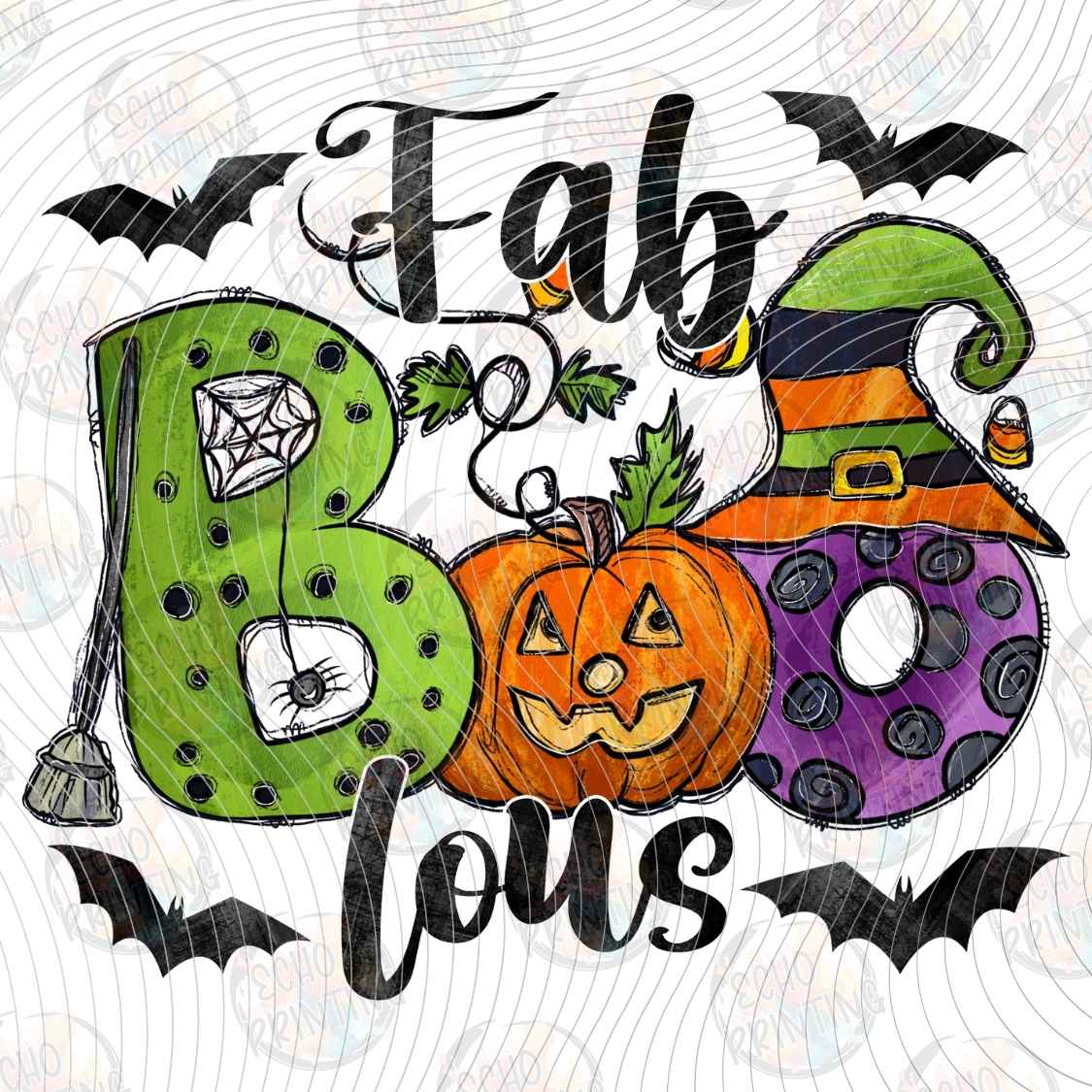 HLW 1577 - FALL BOOS HALLOWEEN BOWS