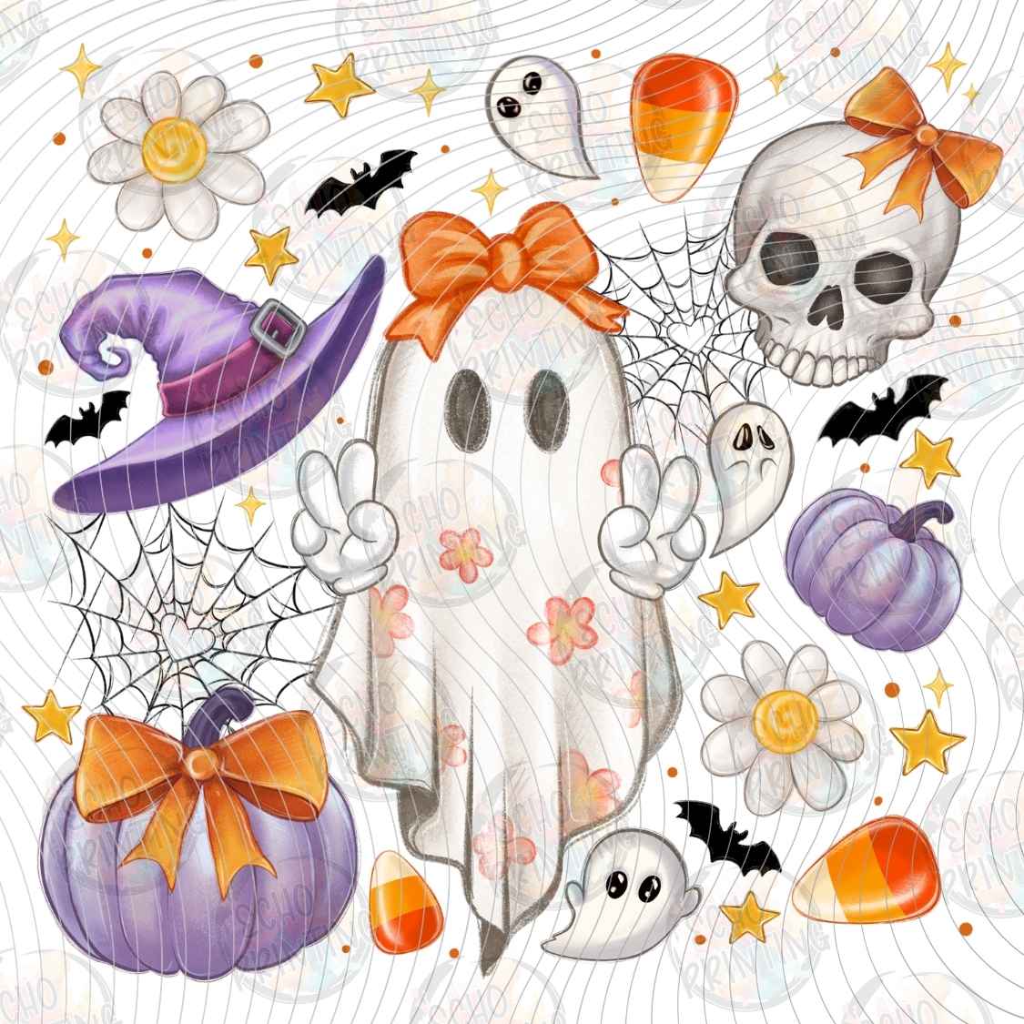 HLW 1606 - FLORAL GHOST HALLOWEEN STYLE