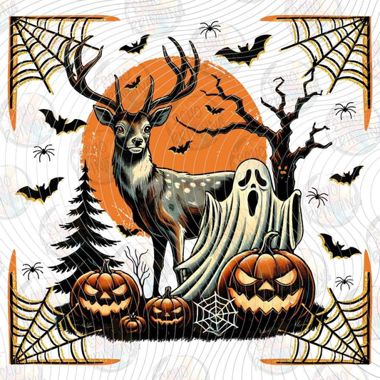 HLW 1618 - HIGHLAND COW HALLOWEEN GHOST