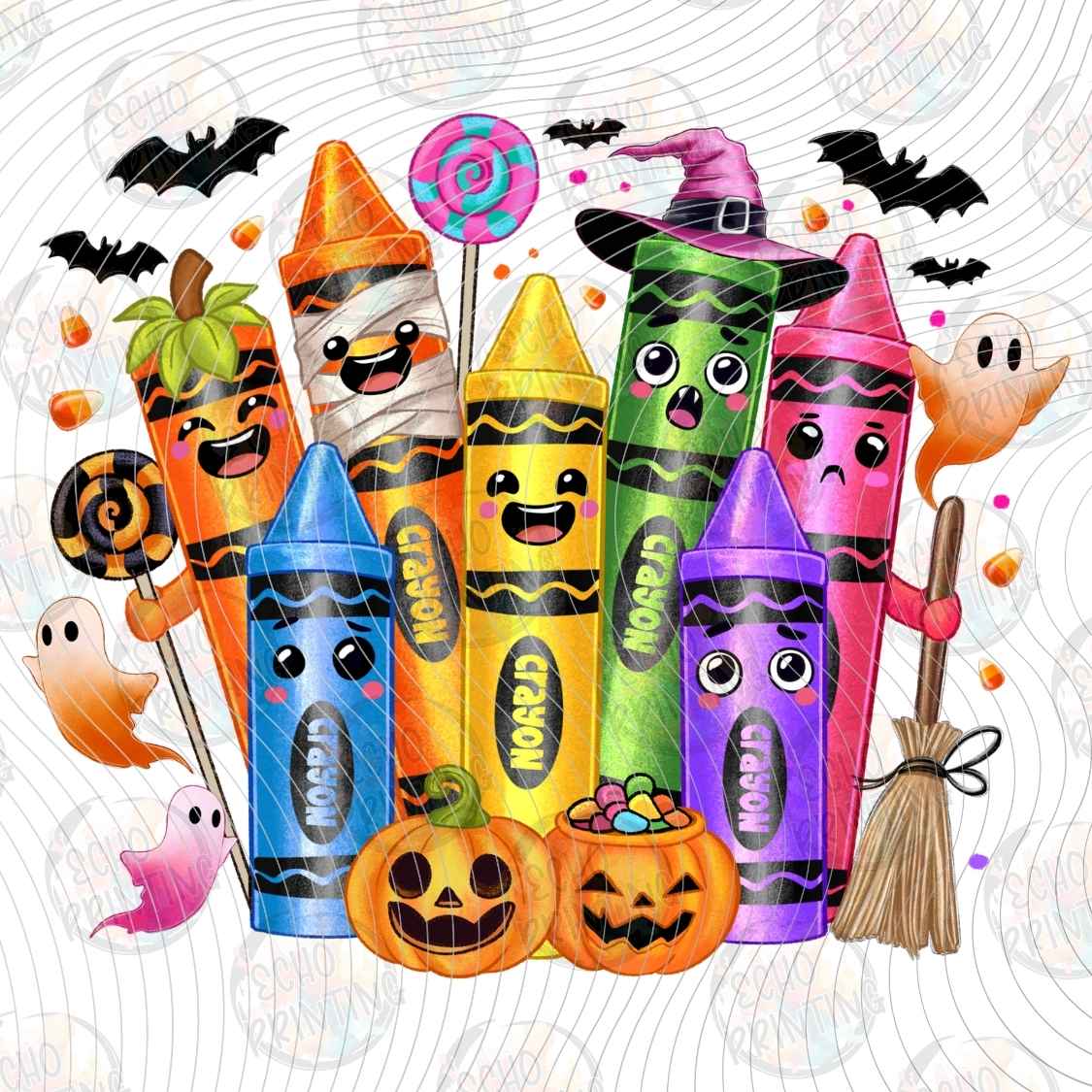 HLW 1707 - HALLOWEEN CRAYON COLLAGE