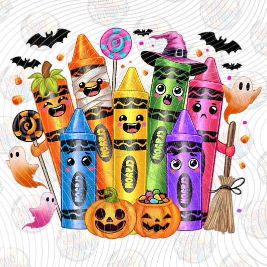 HLW 1707 - HALLOWEEN CRAYON COLLAGE