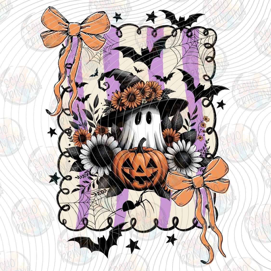 HLW 1715 - HALLOWEEN FLORAL PUMPKIN