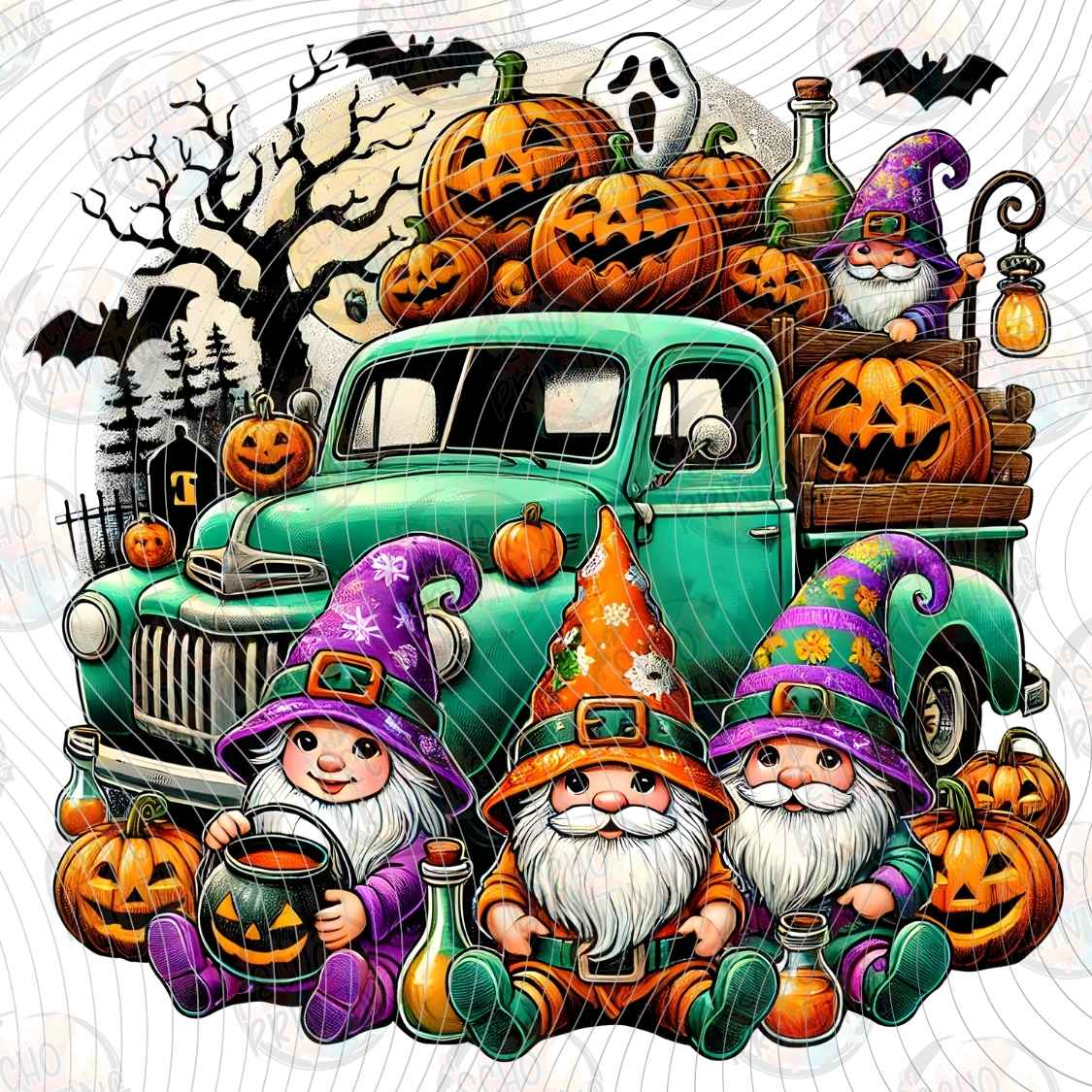 HLW 1742 - HALLOWEEN GNOME TRUCK