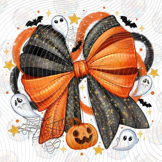 HLW 1748 - ORANGE HALLOWEEN BOW