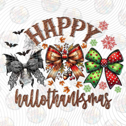 HLW 1785 - HAPPY HALLOTHANKSMAS BOWS