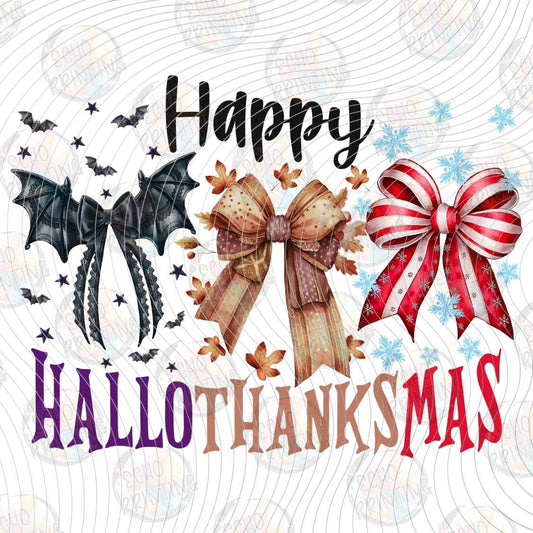 HLW 1788 - HAPPY HALLOTHANKSMAS BOWS