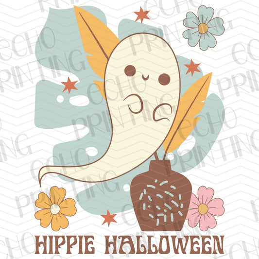HLW 179 - HIPPIE GHOST WITH FLOWERS “HIPPIE HALLOWEEN”
