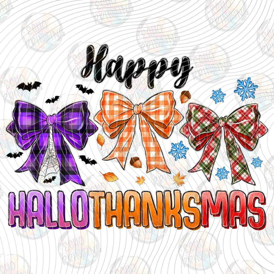 HLW 1790 - HAPPY HALLOTHANKSMAS BOWS