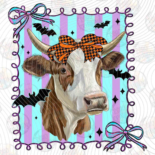 HLW 1803 - HIGHLAND COW HALLOWEEN FRAME