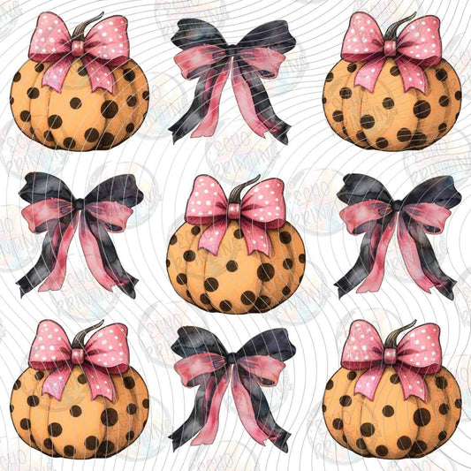 HLW 1833 - PINK PUMPKIN BOWS