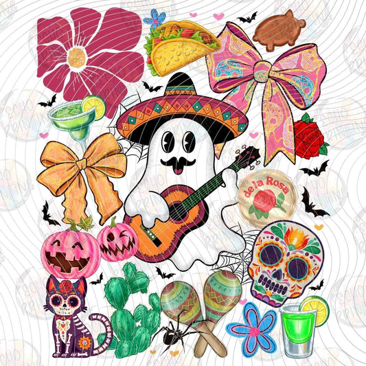 HLW 1971 - GHOST HALLOWEEN BOWS COLLAGE