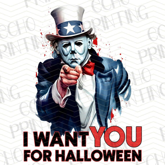 HLW 204 - UNCLE SAM MASK “I WANT YOU FOR HALLOWEEN”