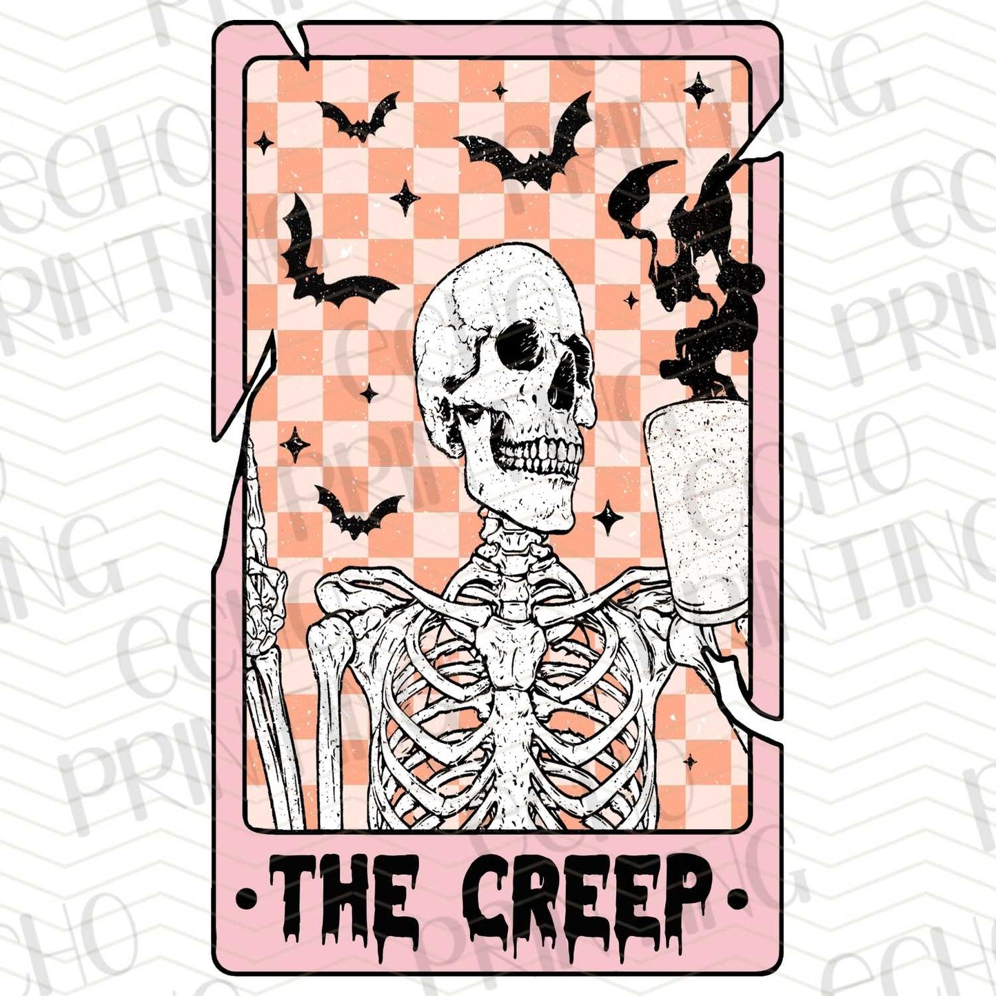 HLW 205 - “THE CREEP” SKELETON WITH DRINK CARD