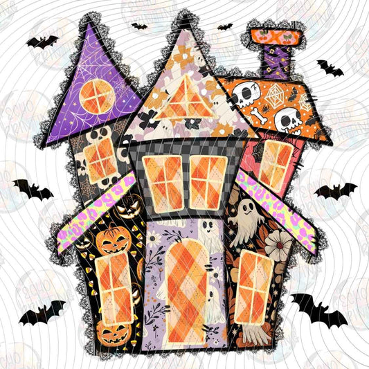 HLW 2060 - PATCHWORK HALLOWEEN HOUSE