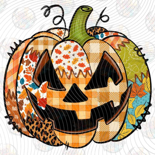 HLW 2065 - PATCHWORK JACK O LANTERN