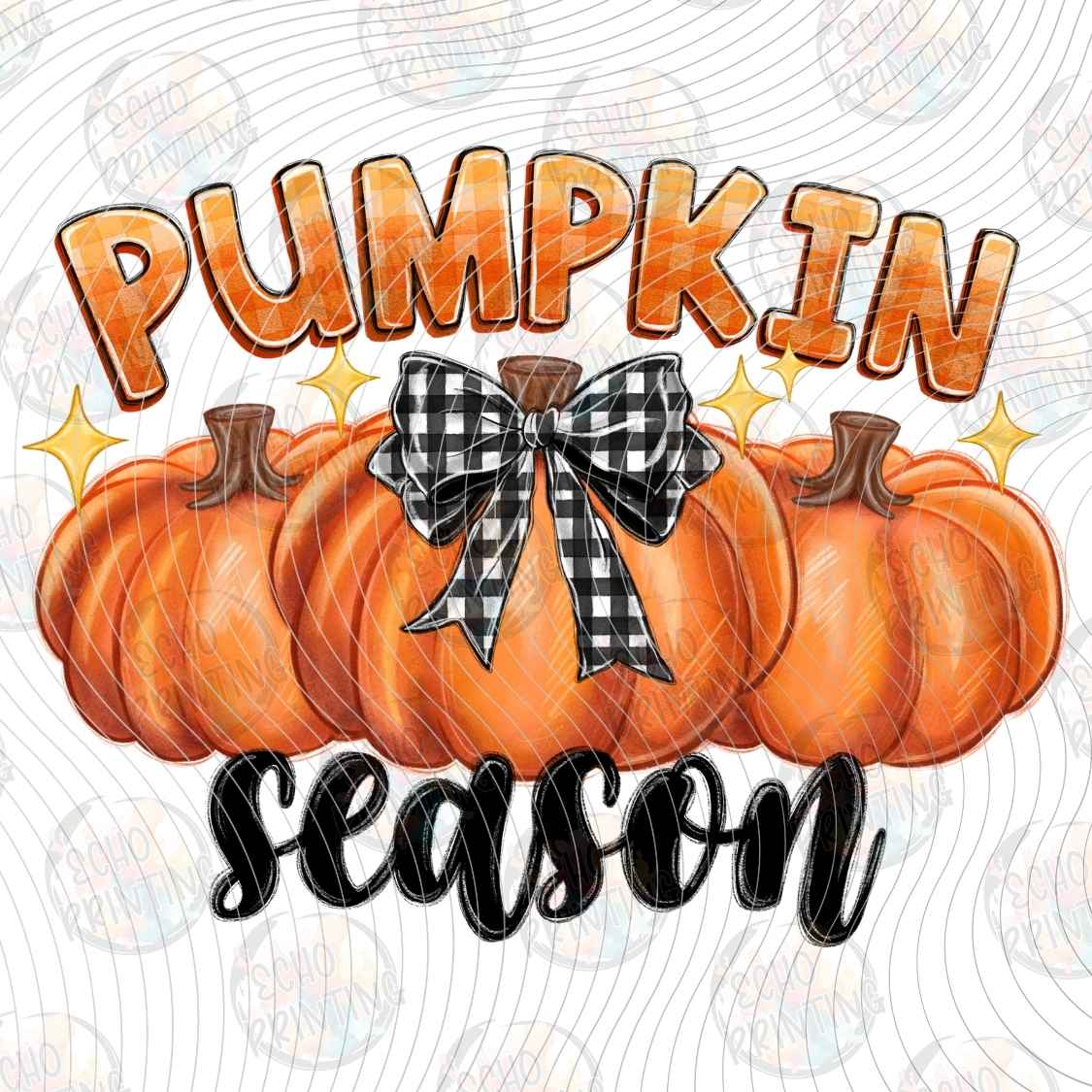 HLW 2078 - PUMPKIN SEASON GINGHAM BOW