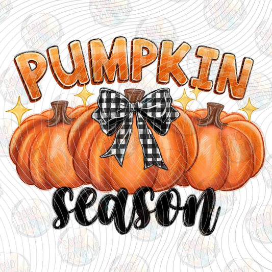 HLW 2078 - PUMPKIN SEASON GINGHAM BOW