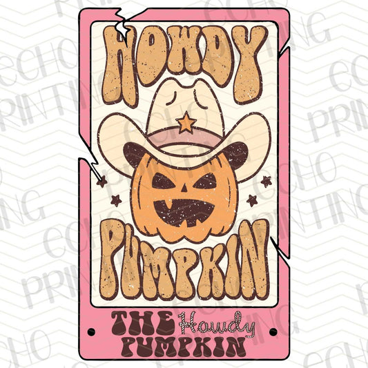 HLW 208 - “HOWDY PUMPKIN” COWBOY CARD