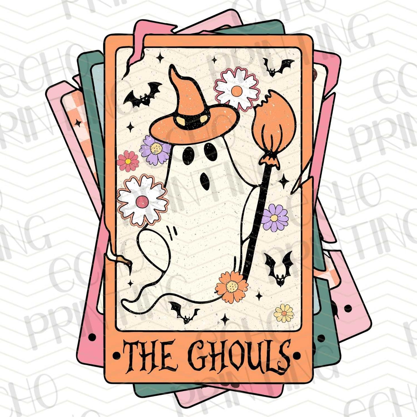 HLW 209 - “THE GHOULS” CUTE CARD STYLE WITH GHOST WITCH