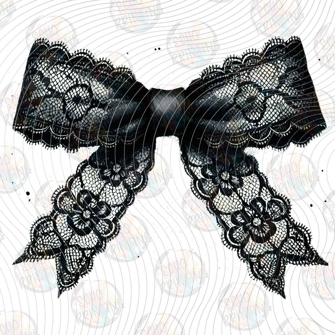 HLW 2091 - BLACK LACE HALLOWEEN BOW