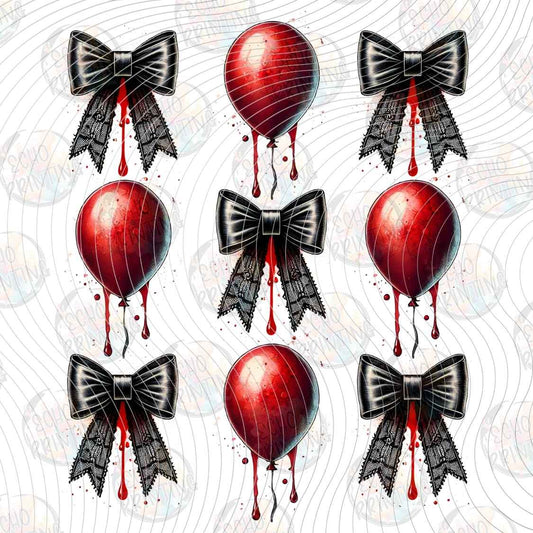 HLW 2092 - RED BALLOON BOW PATTERN